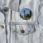 Oude presque Isle Lighthouse-knop Ronde Button 5,7 Cm (In situ)