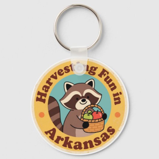 Oude pret in Arkansas wasbeer oogst Sleutelhanger (Voorkant)