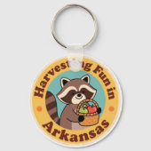 Oude pret in Arkansas wasbeer oogst Sleutelhanger (Achterkant)