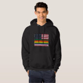 Oude Pride-vlag met distressed vector shirt ontwer (Voorkant volledig)