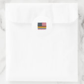Oude Pride-vlag met distressed vector shirt ontwer Ronde Sticker (Tas)