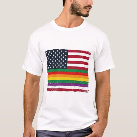 Oude Pride-vlag Vervallen Vector T-shirt Ontwerp_ (Voorkant)