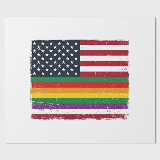 Oude Pride-vlag Vervallen Vector T-shirt ontwerp_ Cadeaupapier (Vlak)