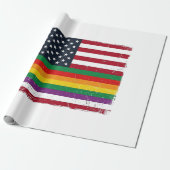 Oude Pride-vlag Vervallen Vector T-shirt ontwerp_ Cadeaupapier (Uitgerold)