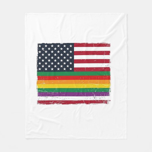 Oude Pride-vlag Vervallen Vector T-shirt Ontwerp_ Fleece Deken (Voorkant)