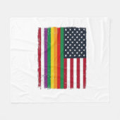 Oude Pride-vlag Vervallen Vector T-shirt Ontwerp_ Fleece Deken (Voorkant (Horizontaal))