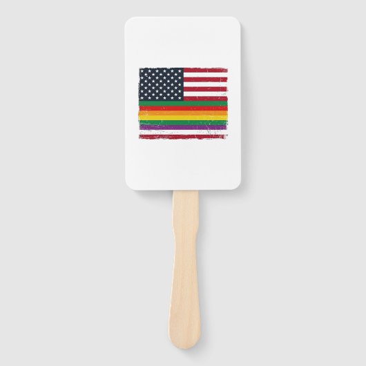 Oude Pride-vlag Vervallen Vector T-shirt Ontwerp_ Handwaaier (Voorkant)