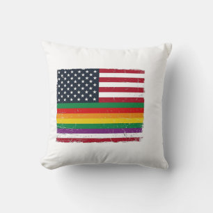 Oude Pride-vlag Vervallen Vector T-shirt Ontwerp_ Kussen