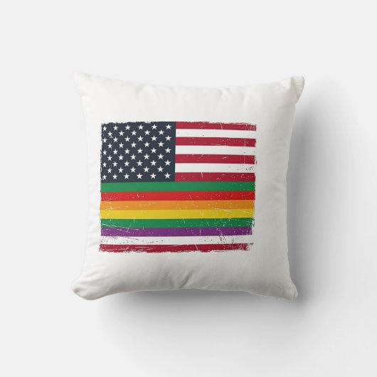 Oude Pride-vlag Vervallen Vector T-shirt Ontwerp_ Kussen (Voorkant)