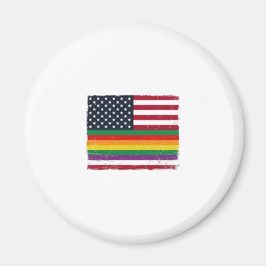 Oude Pride-vlag Vervallen Vector T-shirt Ontwerp_ Magneet (Voorkant)