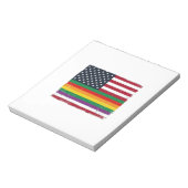 Oude Pride-vlag Vervallen Vector T-shirt Ontwerp_ Notitieblok (Linkerzijde)