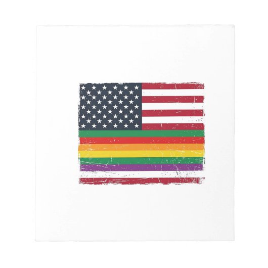 Oude Pride-vlag Vervallen Vector T-shirt Ontwerp_ Notitieblok (Voorkant)