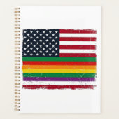 Oude Pride-vlag Vervallen Vector T-shirt ontwerp_ Planner (Voorkant)