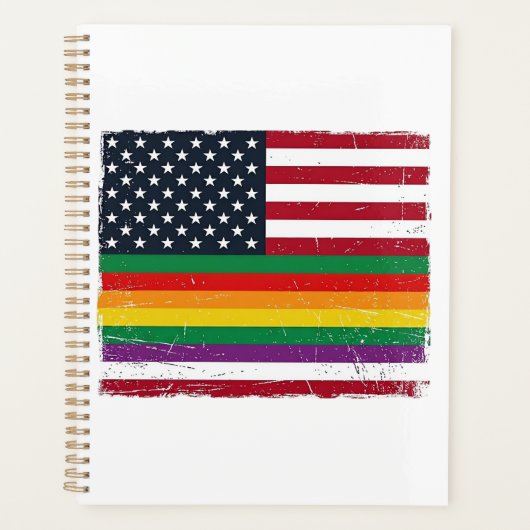 Oude Pride-vlag Vervallen Vector T-shirt ontwerp_ Planner (Voorkant)