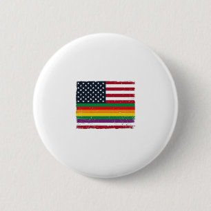 Oude Pride-vlag Vervallen Vector T-shirt ontwerp_ Ronde Button 5,7 Cm