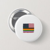 Oude Pride-vlag Vervallen Vector T-shirt ontwerp_ Ronde Button 5,7 Cm (Voorkant /achterkant)
