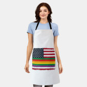 Oude Pride-vlag Vervallen Vector T-shirt Ontwerp_ Schort (Gedragen)