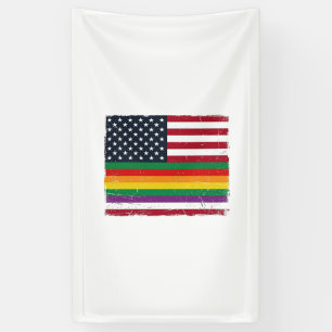 Oude Pride-vlag Vervallen Vector T-shirt Ontwerp_ Spandoek