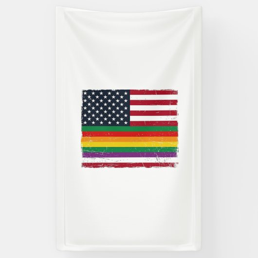 Oude Pride-vlag Vervallen Vector T-shirt Ontwerp_ Spandoek (Verticaal)