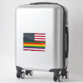 Oude Pride-vlag Vervallen Vector T-shirt Ontwerp_ Sticker (Koffer)