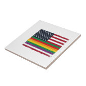 Oude Pride-vlag Vervallen Vector T-shirt Ontwerp_ Tegeltje (Zijkant)