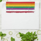Oude Pride-vlag Vervallen Vector T-shirt Ontwerp_ Theedoek (Gevouwen)