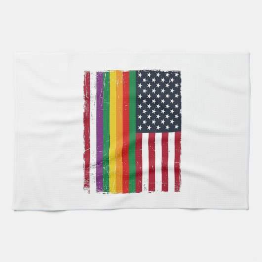 Oude Pride-vlag Vervallen Vector T-shirt Ontwerp_ Theedoek (Horizontaal)