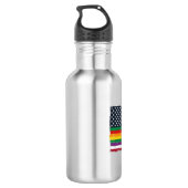 Oude Pride-vlag Vervallen Vector T-shirt Ontwerp_ Waterfles (Achterkant)