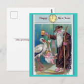 Oude priestertijd en Baby nieuwjaarskopie  1909 Briefkaart (Voorkant / Achterkant)