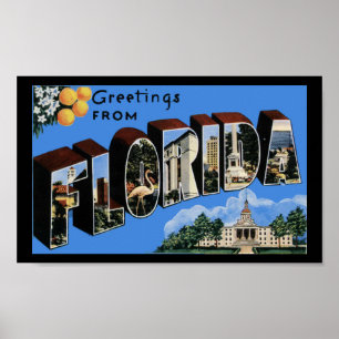 Oude Print Groeten Florida