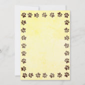 Oude Print Papier Textuur Paw Prints Basis voor Kaart (Voorkant)