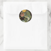 Oude Product Bliklabel Kunst, Kingfish Asperges Ronde Sticker (Tas)