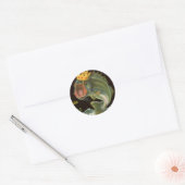 Oude Product Bliklabel Kunst, Kingfish Asperges Ronde Sticker (Envelop)