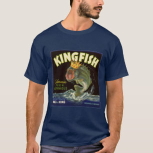 Oude Product Kan Label Kunst, Kingfish Asperges T-shirt