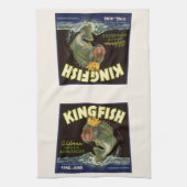 Oude Product Kan Label Kunst, Kingfish Asperges Theedoek (Verticaal)