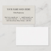 , oude, professionele stijl visitekaartje (Voorkant / Achterkant)