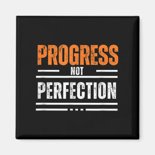 Oude Progress Niet Perfectie Motivational Zinsnede Magneet