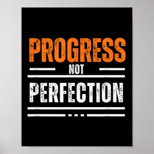 Oude Progress Niet Perfectie Motivational Zinsnede Poster