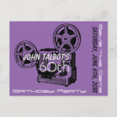 Oude Projector 60e verjaardag Partij sparen de Dat Aankondigingskaart (Voorkant)