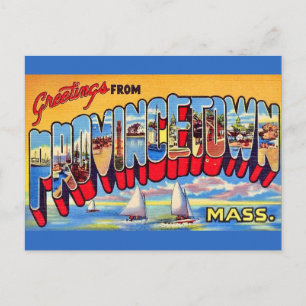 Oude Provincetown MA Groeten Ansichtkaart Briefkaart