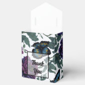 Oude pruim paars magenta bloemen vlinders bedankdoosjes (Geopend)