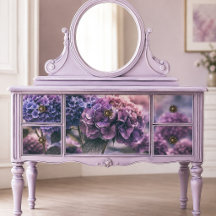 Oude Pruim Paarse Hortensia Decoupage