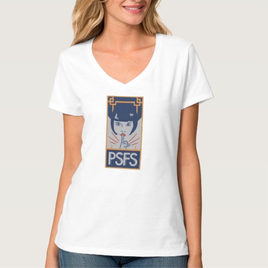 Oude PSFS logo vneck t-shirt (Voorkant)