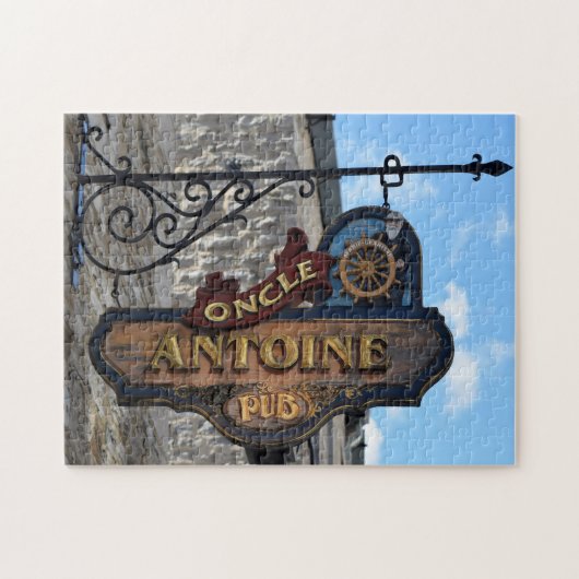 Oude pubborden Quebec Canada. Legpuzzel (Horizontaal)