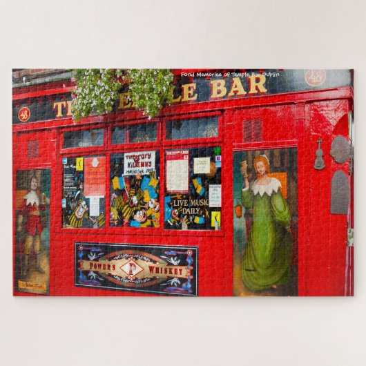 Oude pubs in Dublin. Ierland legpuzzel (Horizontaal)