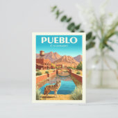 Oude Pueblo Colorado Briefkaart (Staand voorkant)