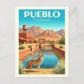 Oude Pueblo Colorado Briefkaart (Voorkant)