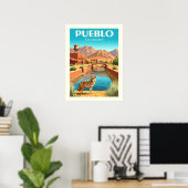 Oude Pueblo Colorado Poster (Thuiskantoor)