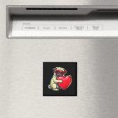 Oude pug grappige jeugd leven vader moeder retro h magneet (Insitu (Vaatwasser))