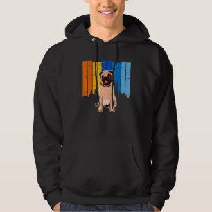 Oude Pug Mops Carlin Hondenras Schattig Hoodie